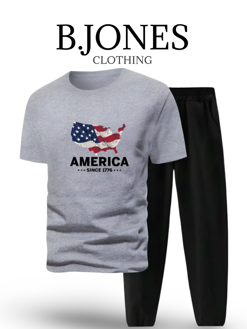 B.JONES Mens T-Shirt And Trouser Tracksuit For Summers Fashion