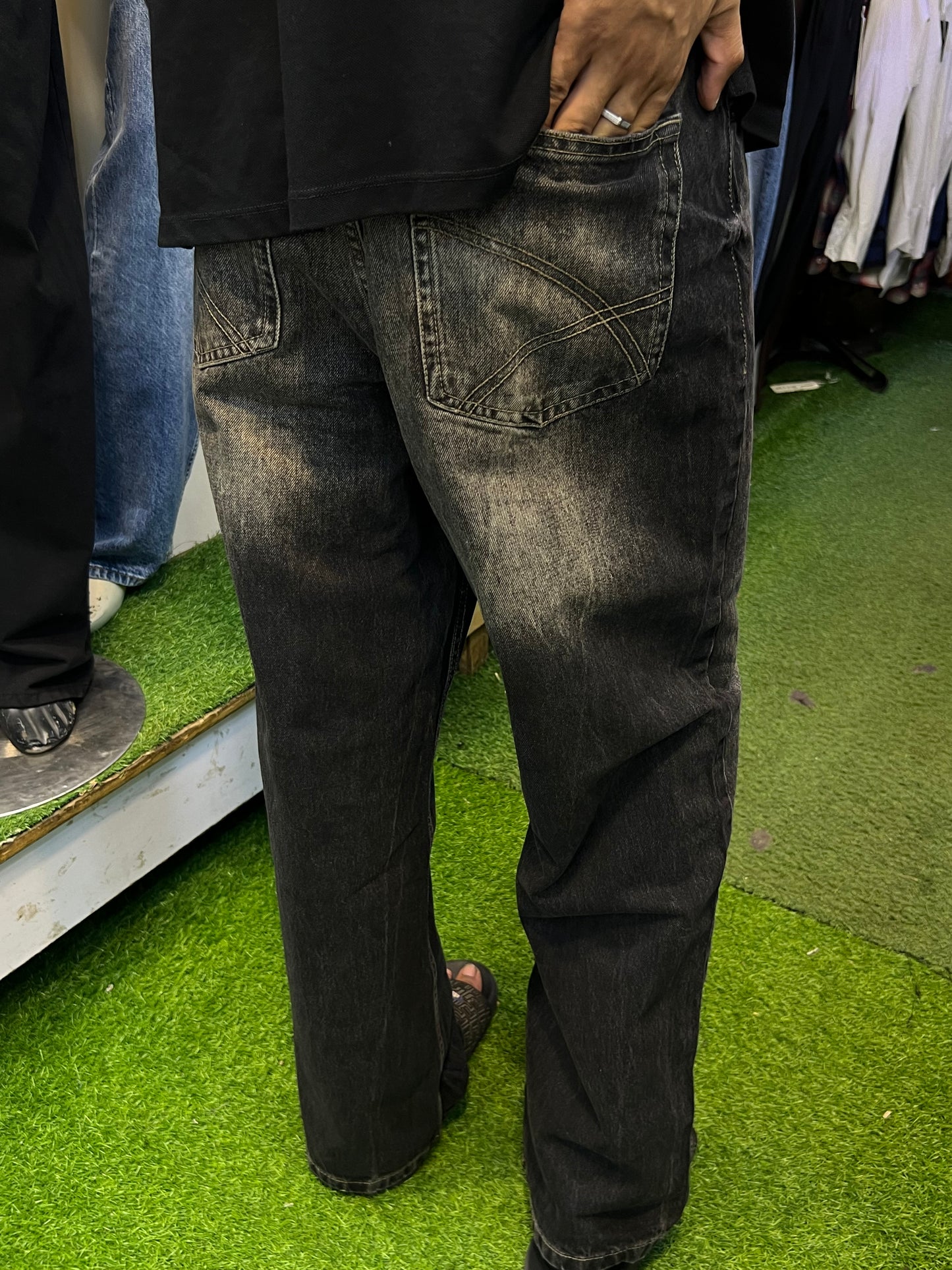 DENIM OVERSIZED STRAIGHT BAGGY JEANS WITH AMAZING COLOUR RANGE