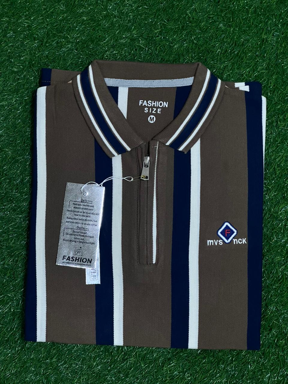 ZIPPER POLO T-SHIRTS FOR MENS IN IMPORTED QUALITY
