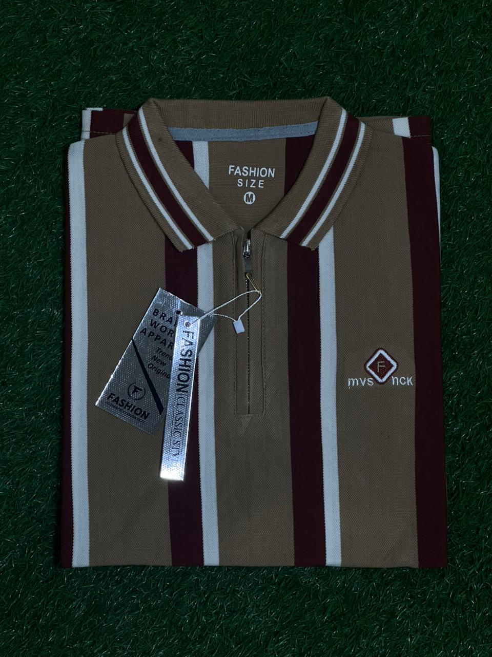 ZIPPER POLO T-SHIRTS FOR MENS IN IMPORTED QUALITY