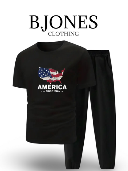 B.JONES Mens T-Shirt And Trouser Tracksuit For Summers Fashion