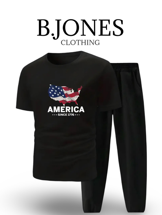 B.JONES Mens T-Shirt And Trouser Tracksuit For Summers Fashion