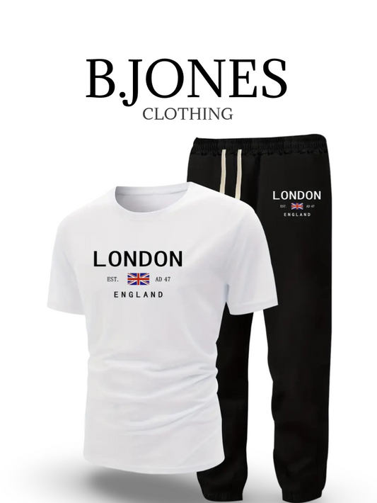B.JONES Mens T-Shirt And Trouser Tracksuit In Ultra-Soft Quality Summer Fashion 2025