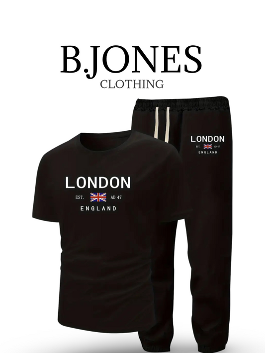 B.JONES Mens T-Shirt And Trouser Tracksuit In Ultra-Soft Quality Summer Fashion 2025