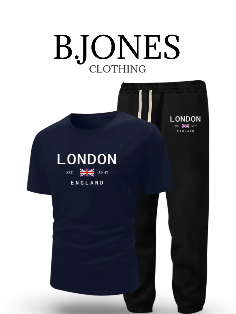 B.JONES Mens T-Shirt And Trouser Tracksuit In Ultra-Soft Quality Summer Fashion 2025