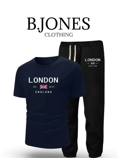 B.JONES Mens T-Shirt And Trouser Tracksuit In Ultra-Soft Quality Summer Fashion 2025