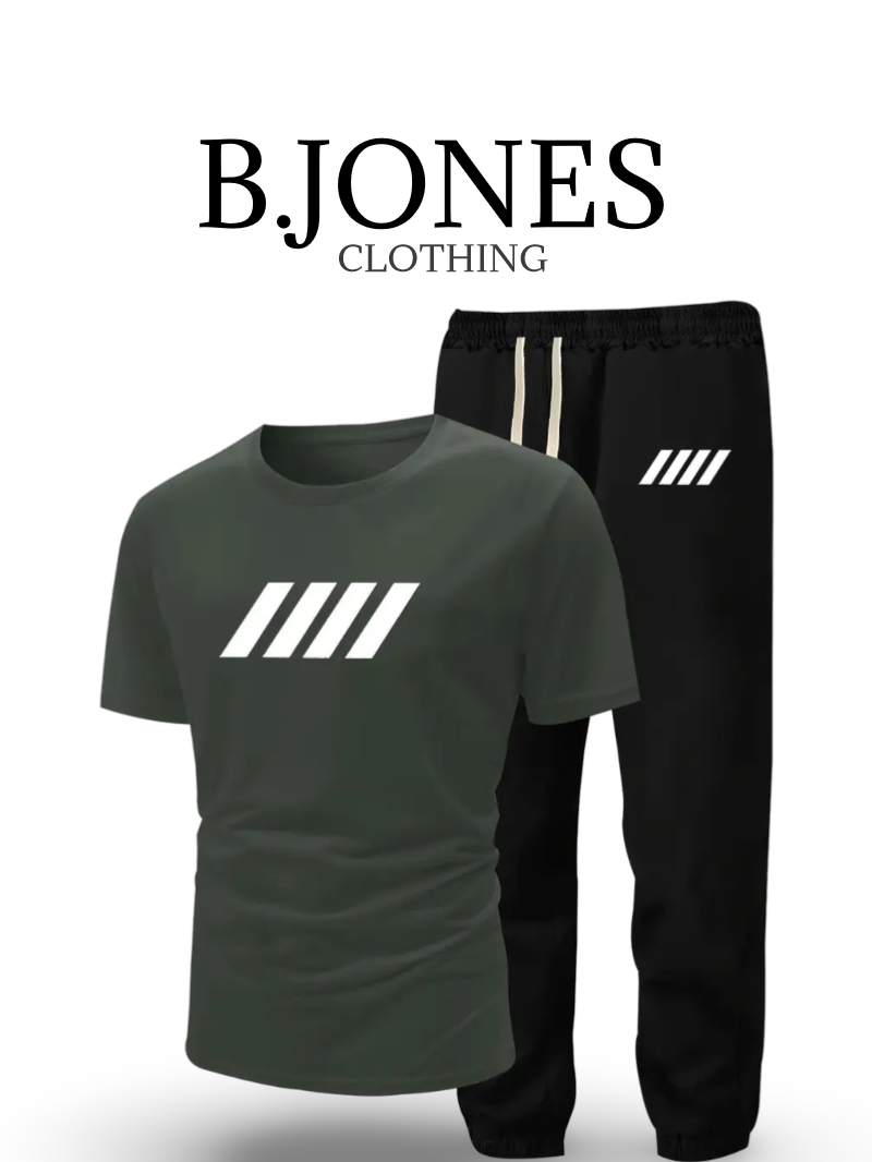 B.JONES T-Shirt And Trouser Tracksuit For Mens Summers Fashion 2025