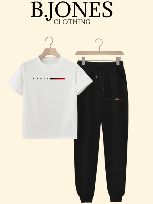 B.Jones Summers T-Shirt and Trouser Tracksuit For Mens In Premium Quality