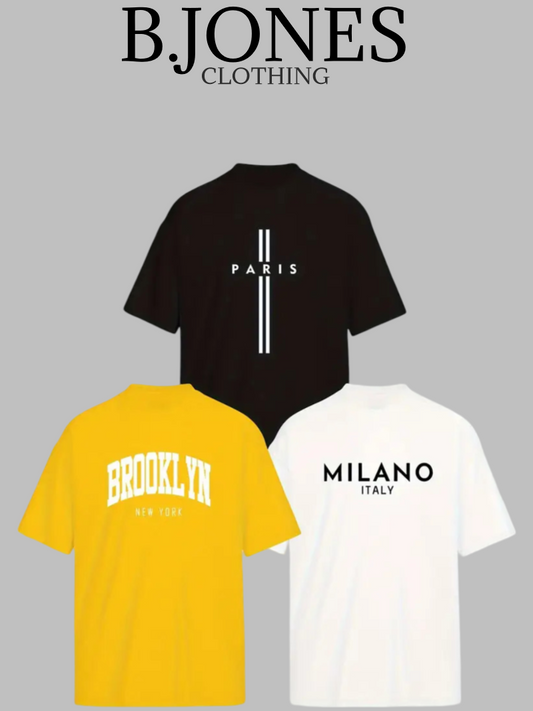 B.JONES Pack Of 3 Creative Vibes Tee-Shirts In Superior Softness Quality Summers Vibes Collection 2025