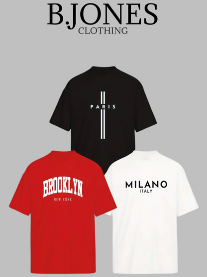 B.JONES Pack Of 3 Creative Vibes Tee-Shirts In Superior Softness Quality Summers Vibes Collection 2025