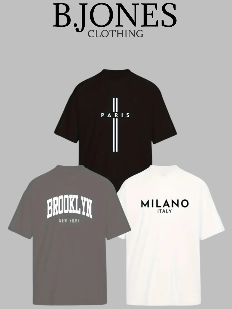 B.JONES Pack Of 3 Creative Vibes Tee-Shirts In Superior Softness Quality Summers Vibes Collection 2025